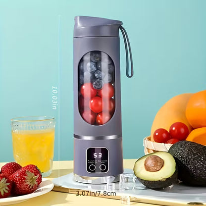 Blender & Juicer - Portable USB-Rechargeable - Easy Clean - Perfect for Fruit & Vegetable Drinks, Milkshakes - 10.14oz to 16.91oz Capacity